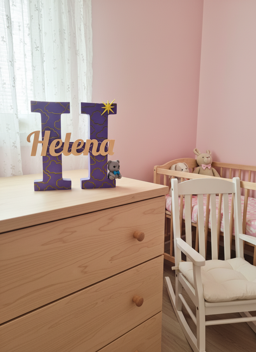 Nome Helena personalizado para quarto de bebê